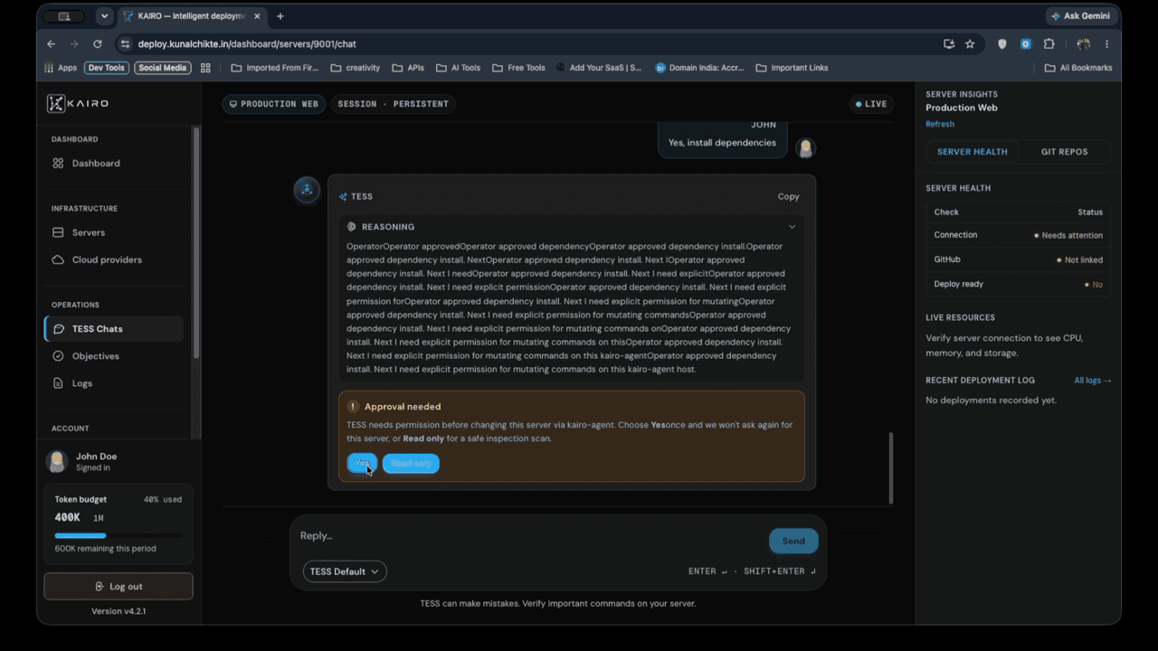 Mutation approval Yes and Read-only buttons